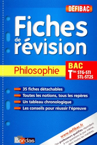 DEFIBAC FICHES DE REVISION PHILOSOPHIE TERM STG/STI/STL/ST2S (9782047316566) by Christian Collectif