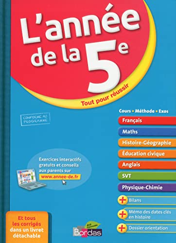 9782047319543: L'anne de la 5e