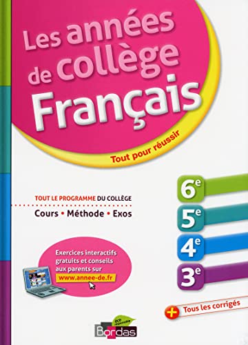 Stock image for Les annes de collge - franais for sale by medimops