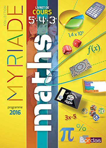 Stock image for Maths cycle 4 : Livret de cours 5e 4e 3e - Nouveau programme 2016 for sale by LeLivreVert
