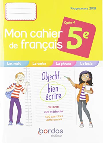 Beispielbild fr Mon cahier de franais 5e zum Verkauf von medimops