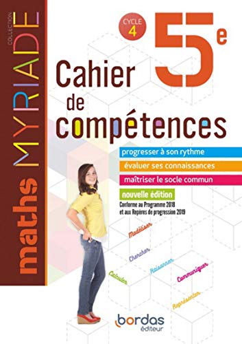 9782047337301: Myriade - Cahier de comptences - Mathmatiques 5e - Edition 2019