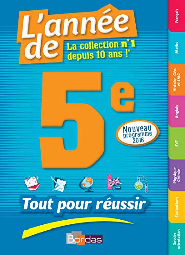 Stock image for L'Anne de la 5e - Tout pour Russir - Nouveau programme 2016 for sale by Ammareal