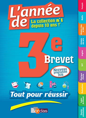 Stock image for L'Anne de la 3e Brevet - Tout pour Russir - Nouveau programme 2016 for sale by Ammareal