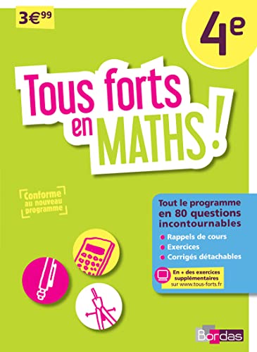 Imagen de archivo de Tous forts en Maths 4e - Nouveau programme 2016 a la venta por Ammareal