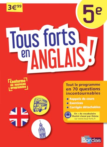 Imagen de archivo de Tous forts en Anglais 5e - Nouveau programme 2016 a la venta por medimops