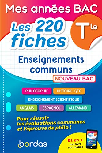 Stock image for Mes annes BAC - Les 200 fiches Enseignements communs Terminale Collectif for sale by BIBLIO-NET