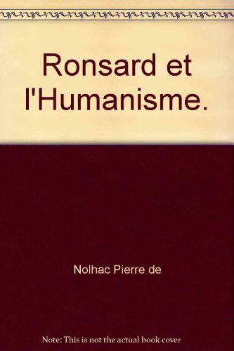 9782051010368: Ronsard et l'Humanisme.