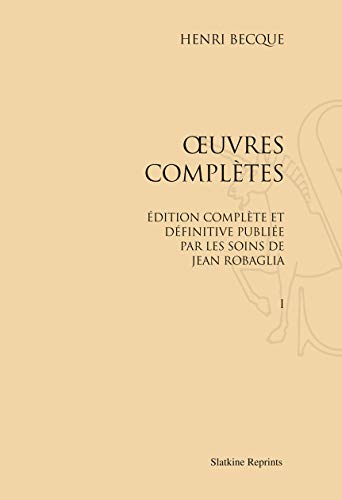 9782051025386: Oeuvres compltes: Edition complte et dfinitive