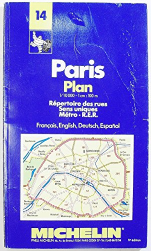 9782060001494: Paris plan: Répertoire des rues, sens uniques, métro, R.E.R (French and English Edition)