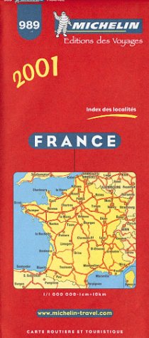 Michelin Frankreich 1 : 1 000 000. Straßenkarte. Mit touristischen Hinweisen. Ortsverzeichnis (Michelin Country Maps) - Pneu Michelin