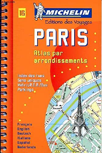 9782060016016: Michelin Paris Pocket Atlas (by Arrondissements) Map No. 16