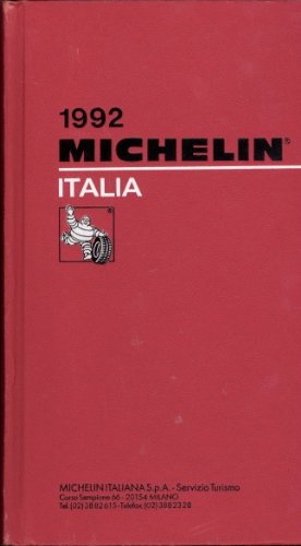 Beispielbild fr 1992 Michelin Italia zum Verkauf von PsychoBabel & Skoob Books