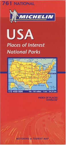 9782061004128: Michelin USA: Places of Interest National Parks (MAP) [Idioma Ingls]