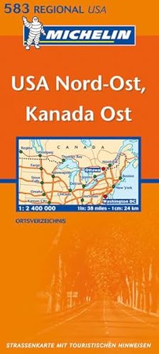 Beispielbild fr USA Nordost, Kanada Ost 1 : 2 400 000 (Michelin-Karten) zum Verkauf von medimops