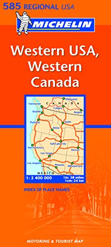 9782061007563: CR 585 WESTERN USA, WESTERN CANADA (Carte Rgionale)