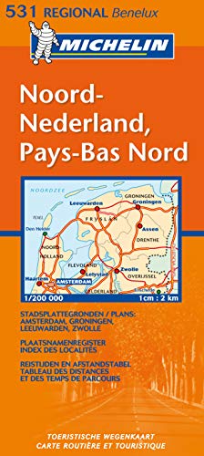 Michelin Map Netherlands: North 531 (9782061007730) by Michelin