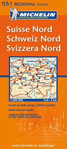 Beispielbild fr Michelin Map Switzerland: North 551 zum Verkauf von Foggypaws