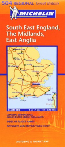 Stock image for South East England, the Midlands, East Anglia: No.504 (Michelin Regional Maps) for sale by WorldofBooks