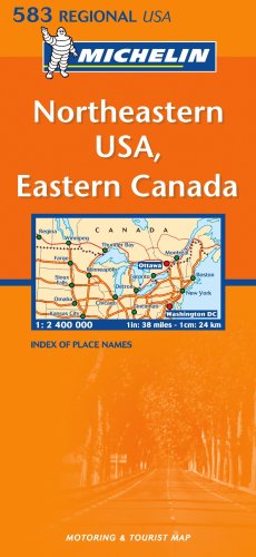 Imagen de archivo de Northeastern USA, Eastern Canada: No.583 (Michelin Regional Maps) a la venta por WorldofBooks