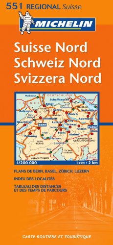 Imagen de archivo de Michelin Map 551 Regional. Suisse Nord, Schweiz Nord, Svizzera Nord: No.551 a la venta por WorldofBooks