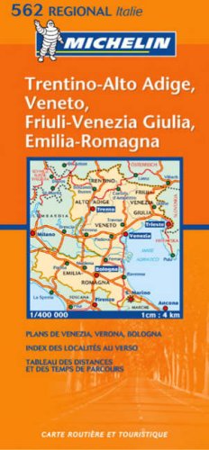 Beispielbild fr Michelin Map 562 Regional. Trentino-Alto Adige, Veneto, Friuli-Venezia Giulia, Emilia-Romagna zum Verkauf von WorldofBooks