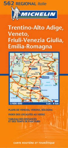 Imagen de archivo de Michelin Map 562 Regional. Trentino-Alto Adige, Veneto, Friuli-Venezia Giulia, Emilia-Romagna a la venta por WorldofBooks