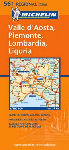 Beispielbild fr Michelin Map 561 Regional. Valle d'Aosta, Piemonte, Lombardia, Liguria zum Verkauf von WorldofBooks