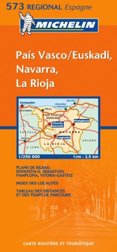 Stock image for Michelin Map 573 Regional Spain Pais Vasco, Navarra, La Rioja: No. 573 for sale by WorldofBooks