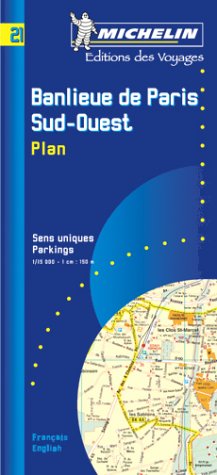 Beispielbild fr Banlieue de Paris sud-ouest, plan: 1/15 000-1 cm.:150 m., sens uniques, franais = English zum Verkauf von medimops