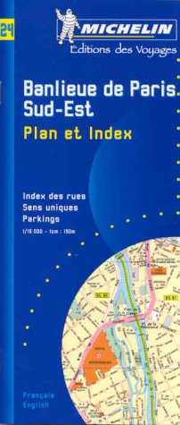 Michelin Paris Southeast Street Map with index Map No. 24 (Michelin Maps & Atlases) (9782067000247) by [???]