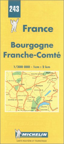 9782067002432: Michelin Bourgogne/Franche-Comte, France Map No. 243 (Michelin Maps & Atlases)