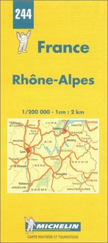 9782067002449: Michelin Rhone-Alpes, France Map No. 244 (Michelin Maps & Atlases)
