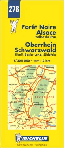 9782067002784: Pays Rhenans / Oberrhein (kaart): No. 278 (Michelin Maps)