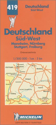 9782067004191: Deutschland. Sud-West 1:300.000: No.419 (Carte stradali)