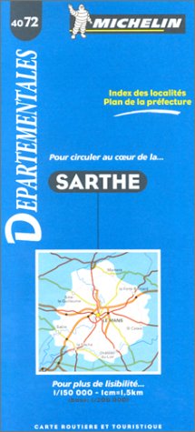 Michelin Sarthe, France Map No. 4072 (Departmental Maps) (9782067040724) by [???]