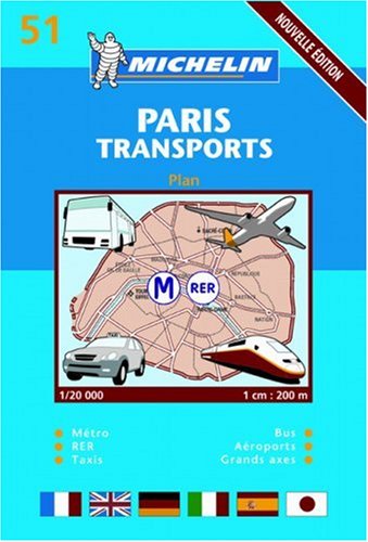 Stock image for Michelin Map 51 Paris Transports Plan for sale by WYEMART LIMITED