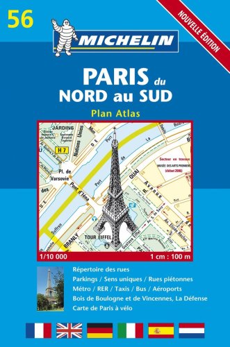 9782067105911: PLANO PLEGADO PARIS DU NORD AU SUD: No.56 (Michelin City Plans)