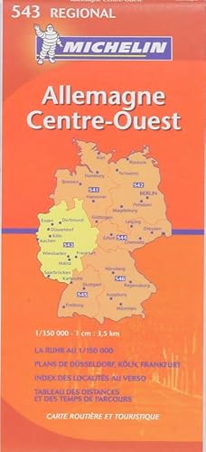 Stock image for Michelin Germany Midwest: Nordrhein-westfalen, Hessen, Rheinland-pfalz, Saarland (Michelin Map) for sale by Ergodebooks