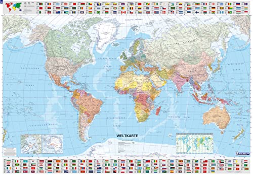 9782067122925: Michelin Welt 1 : 28 500 000. Poster-Karte mit Leiste. Plano. Deutsche Version
