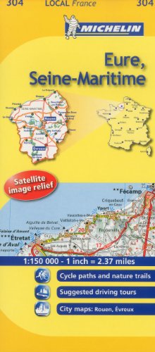 Imagen de archivo de Eure, Seine-Maritime Michelin Local Map 304: No. 304 (Michelin Local Maps) a la venta por Goldstone Books