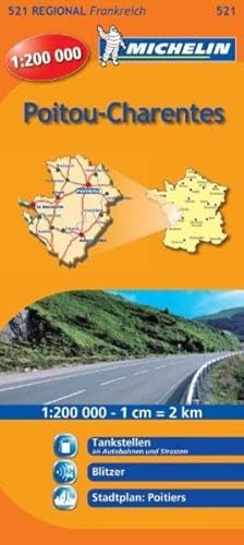 Beispielbild fr Poitou-Charentes: Regionalkarte. Tankstellen an Autobahnen und Strassen, Sicherheitsalerts, Stadtplan: Poitiers (Michelin Regionalkarte) zum Verkauf von medimops