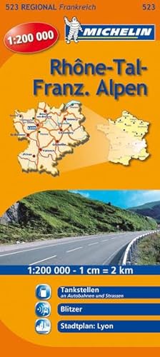 9782067135147: Michelin Regionalkarte Rhnetal - Franzsische Alpen. 1 : 200 000