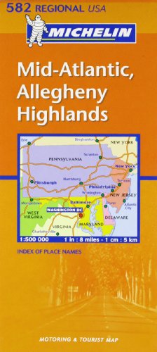 Stock image for Mid Atlantic, Allegheny Highlands (Michelin Regional Maps): No. 582 for sale by WorldofBooks