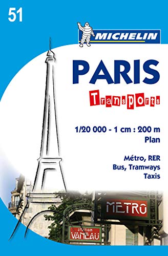 9782067150348: Paris Transports - Plan 51 (Michelin City Map)