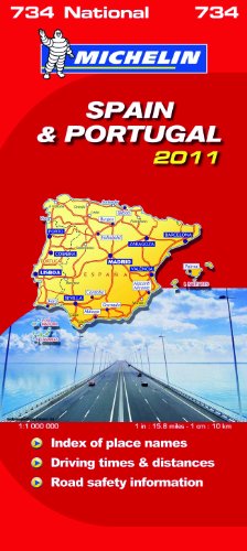 Beispielbild fr Spain & Portugal National Map 2011 2011 (Michelin National Maps): No. 734 zum Verkauf von WorldofBooks