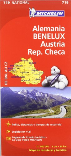 9782067170940: Mapa National Alemania BENELUX Austria Rep. Checa (Mapas National Michelin)