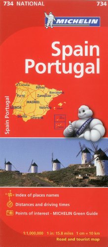 Beispielbild fr Michelin Spain & Portugal Map 734 (Maps/Country (Michelin)) zum Verkauf von HPB-Emerald