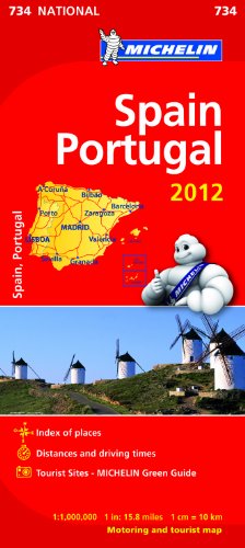 Beispielbild fr Spain & Portugal 2012 NATIONAL Map: 734 (Michelin National Maps) zum Verkauf von Goldstone Books