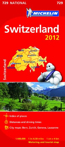 9782067171701: Switzerland 2012 NATIONAL Map: 729 (Michelin National Maps)
